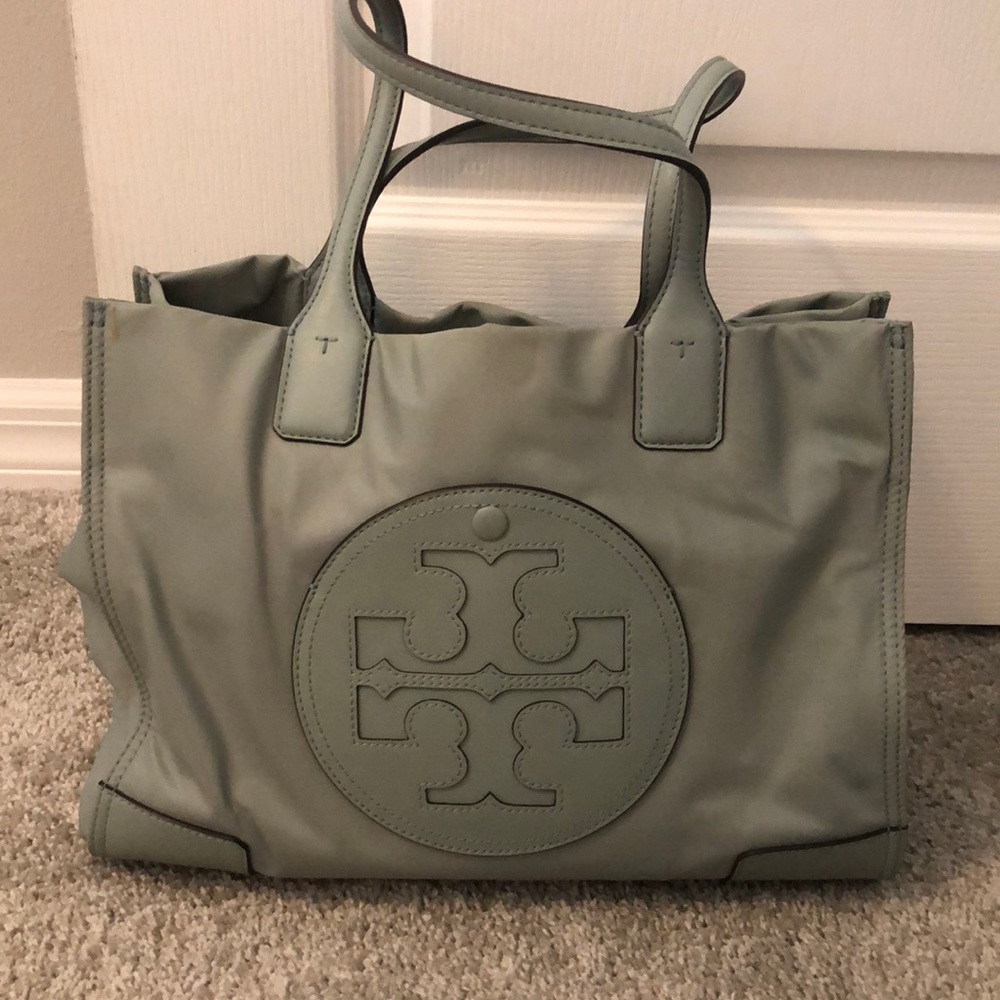 Mint green Tory Burch bag.